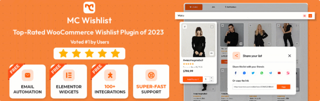 The WooCommerce Wishlist's plugin banner