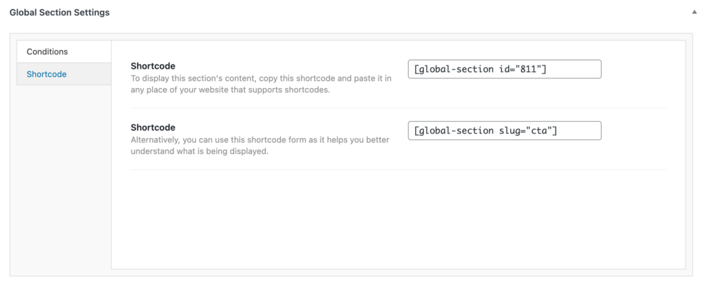 Public Opinion Global Section settings
