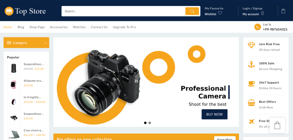Top Store Pro demo page