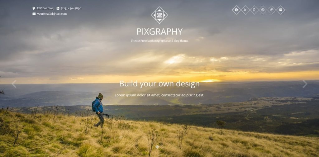 Pixgraphy WordPress photography theme