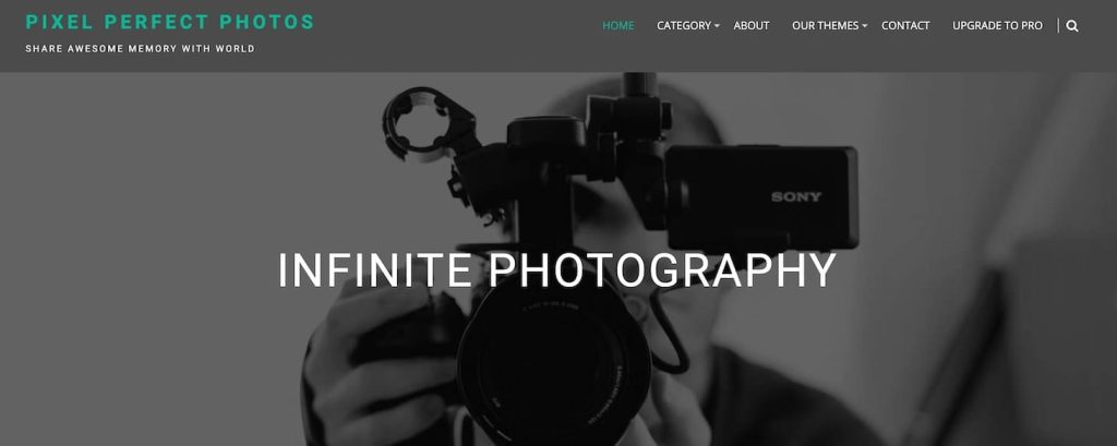 infinite photography WordPress theme