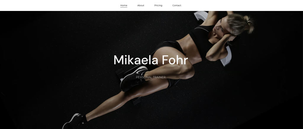 Mikaela Fohr Hostinger Website Builder website template preview