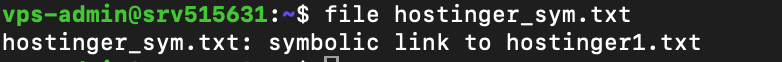 File command shows the actual file of a symbolic link