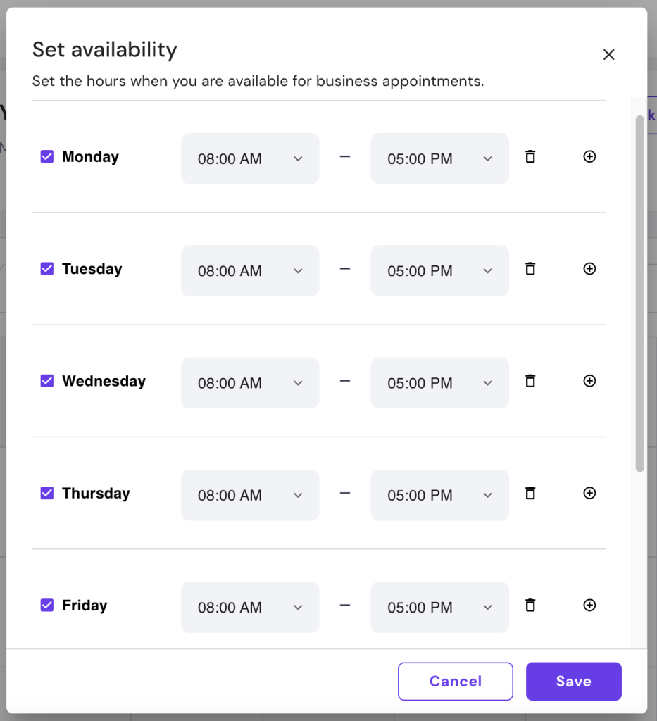 Hostinger Website Builder appointments feature set availability page