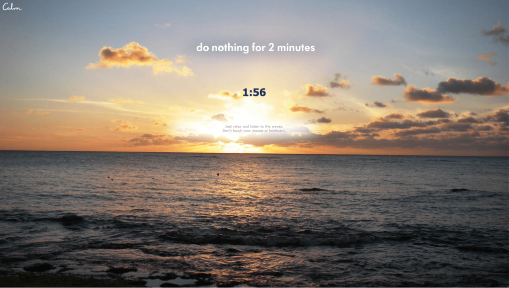 Do nothing for 2 minutes homepage