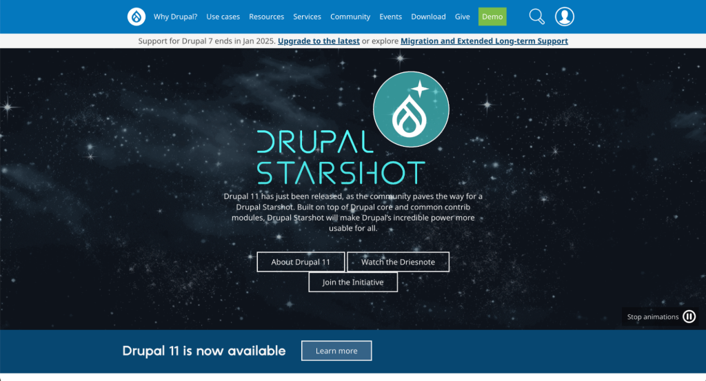 Drupal homepage