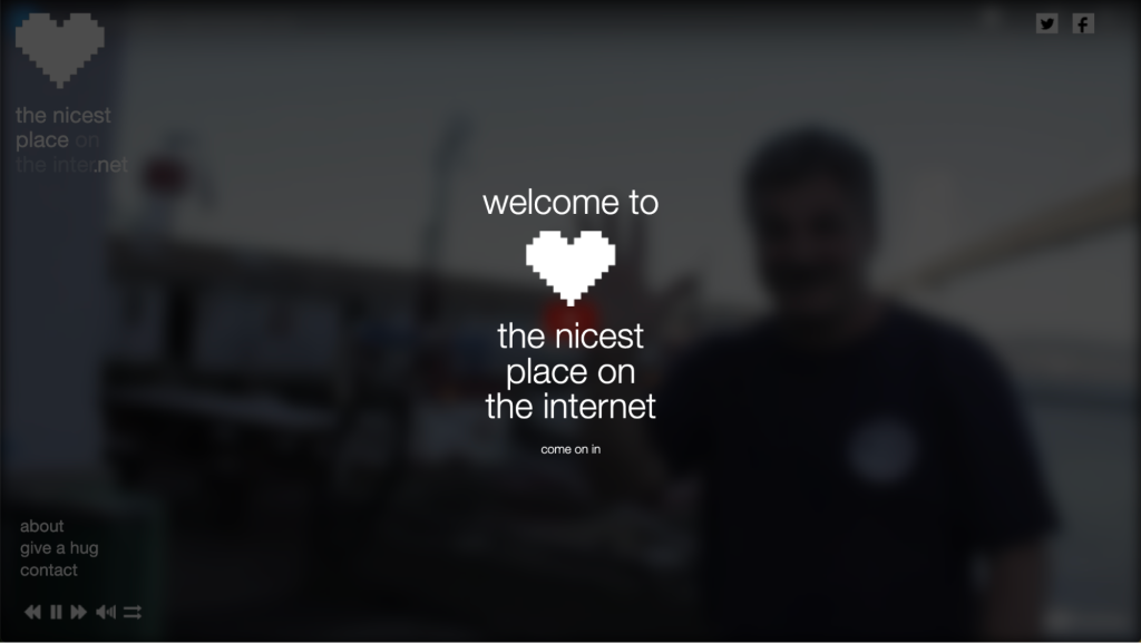 The nicest place on the internet homepage