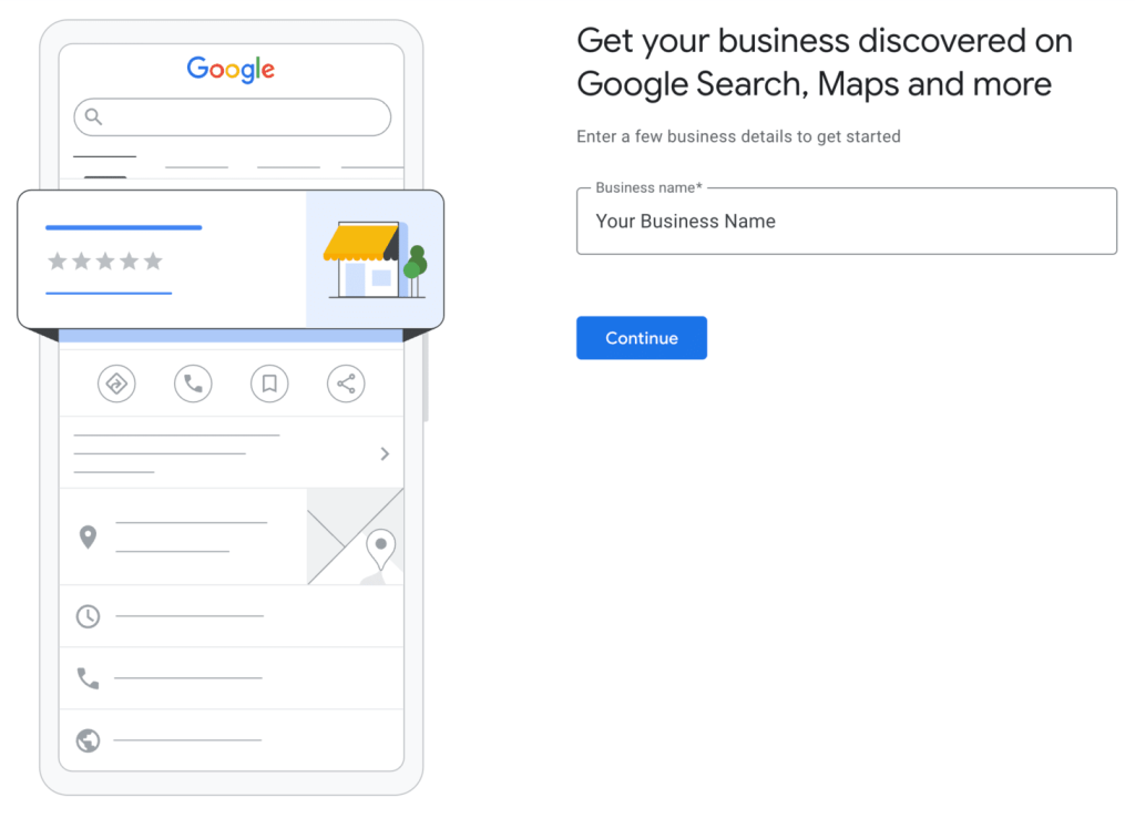 Business details panel of Google Business Profile