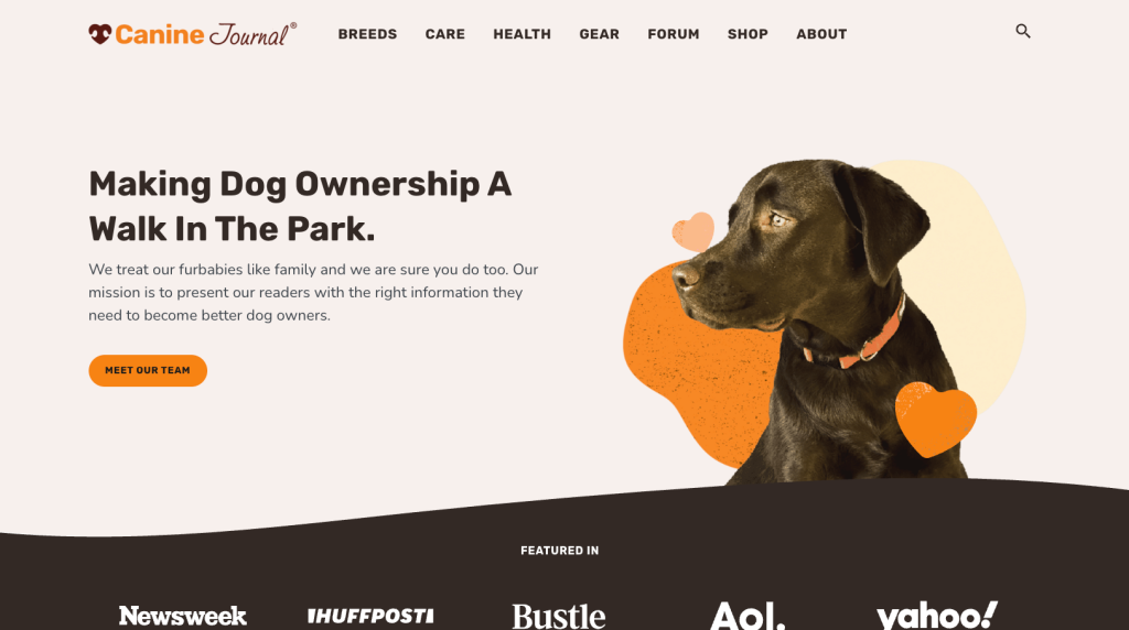 Canine Journal homepage