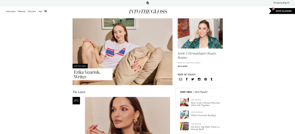 Into The Gloss homepage