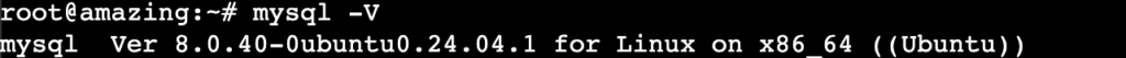 Terminal returns installed MySQL version