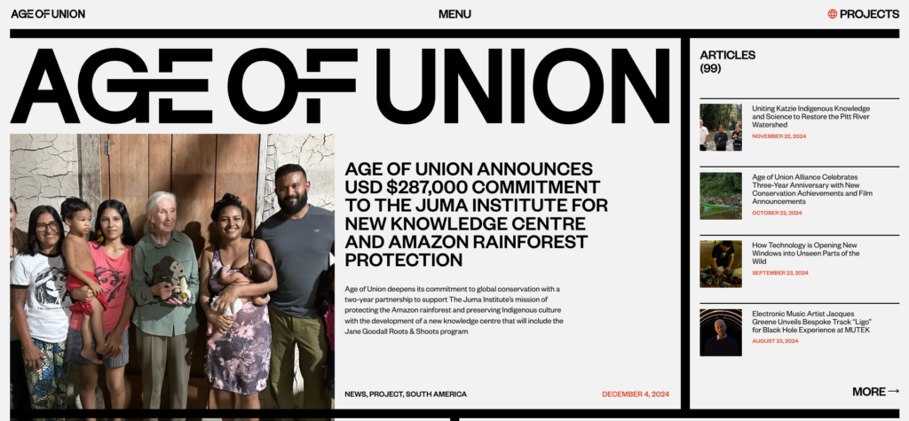 Age of Union homepage