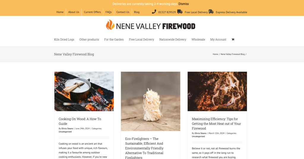 Nene Valley Firewood blog page